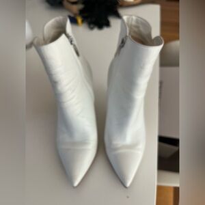 Gianvito Rossi White Ankle Boots